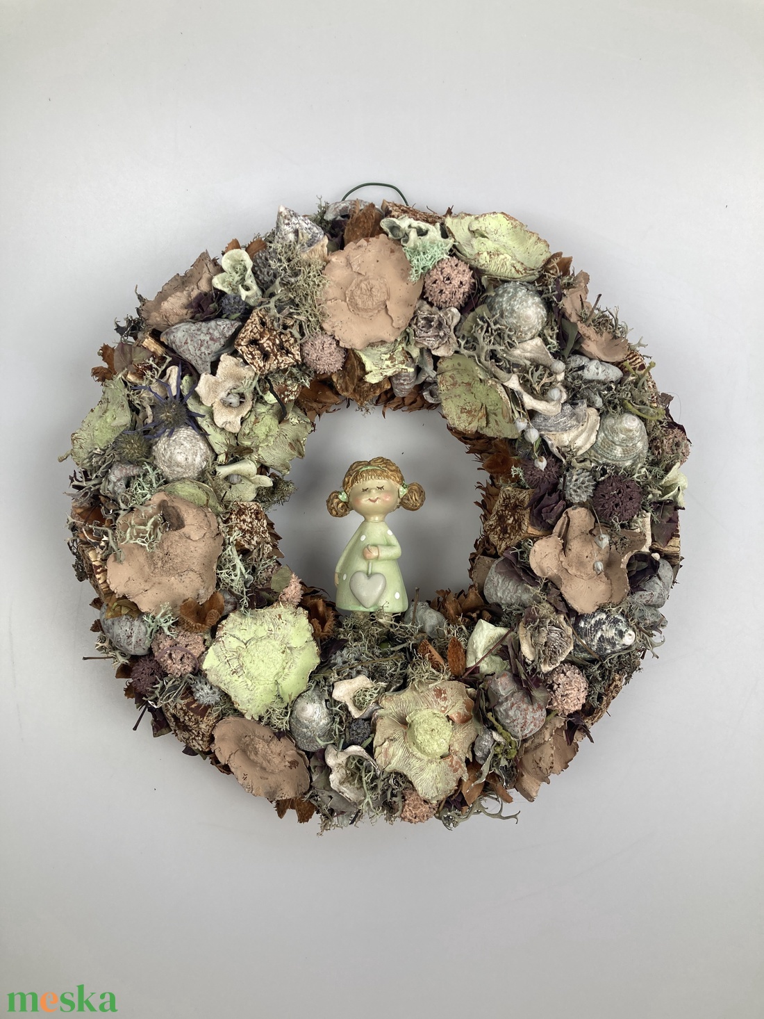 Bájos Borcsa nyári, natúr terméskopogtatója  - otthon & életmód - dekoráció - ajtó- és ablak dekoráció - ajtódísz & kopogtató - Meska.hu