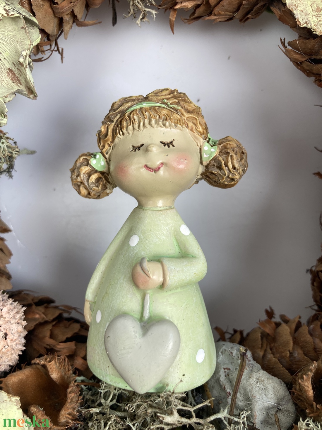 Bájos Borcsa nyári, natúr terméskopogtatója  - otthon & életmód - dekoráció - ajtó- és ablak dekoráció - ajtódísz & kopogtató - Meska.hu