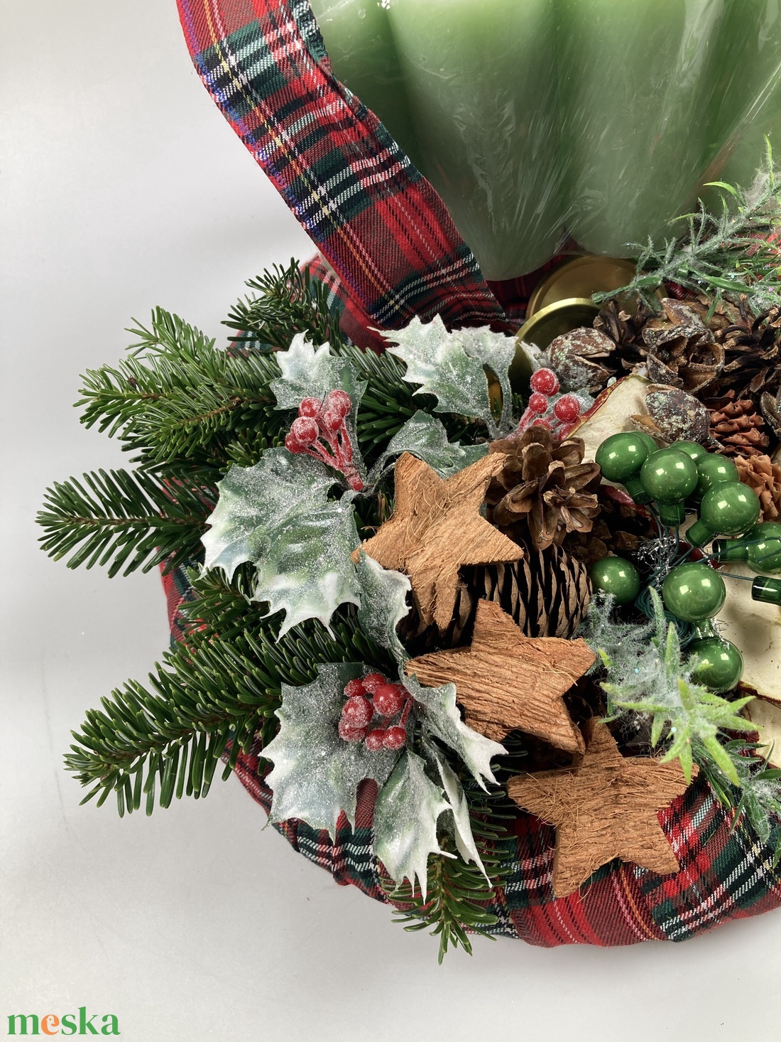 98 darabos, karácsonyi kockás vászonnal bevont szalmakoszorú alapra tervezett DIY adventi koszorú szett (X-03) - diy (csináld magad) - egységcsomag - Meska.hu 98 darabos, karácsonyi kockás vászonnal bevont szalmakoszorú alapra tervezett DIY adventi koszorú szett (X-03) - diy (csináld magad) - egységcsomag - Meska.hu