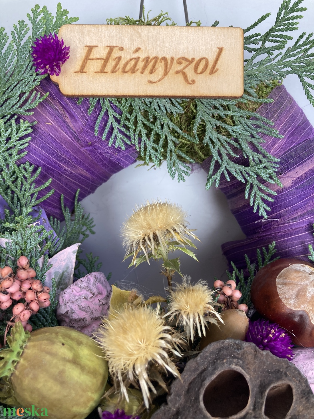 Varázslat csomag - 3 db Bohókás, festett növényi rosttal részben bevont, gazdagon díszített mohakoszorú (KK-26) - otthon & életmód - vallás - temetkezési tárgy - sírkoszorú, kegyeleti koszorú - Meska.hu