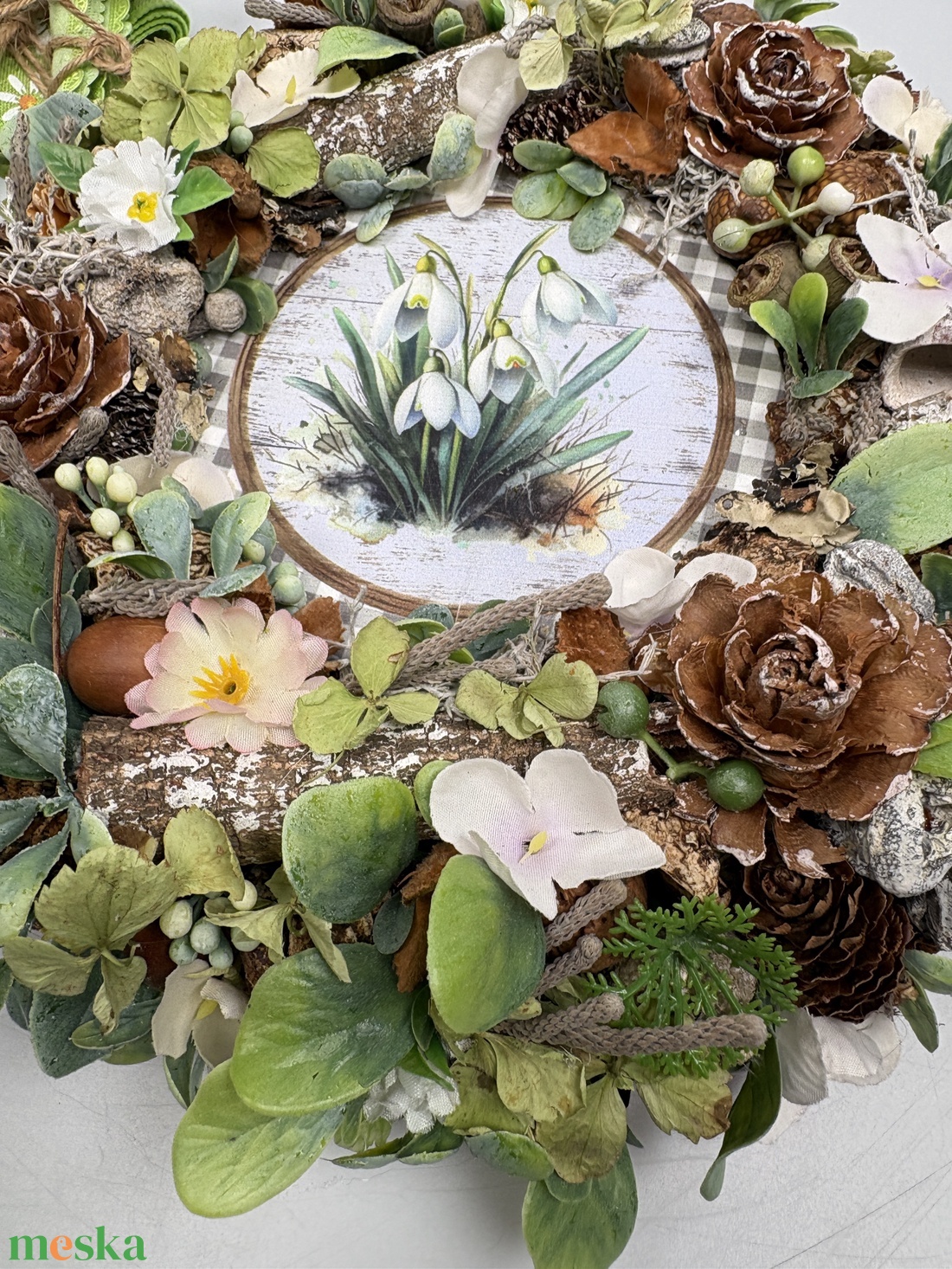 Hóvirágos virágözön második kiadás  - otthon & életmód - dekoráció - ajtó- és ablak dekoráció - ajtódísz & kopogtató - Meska.hu