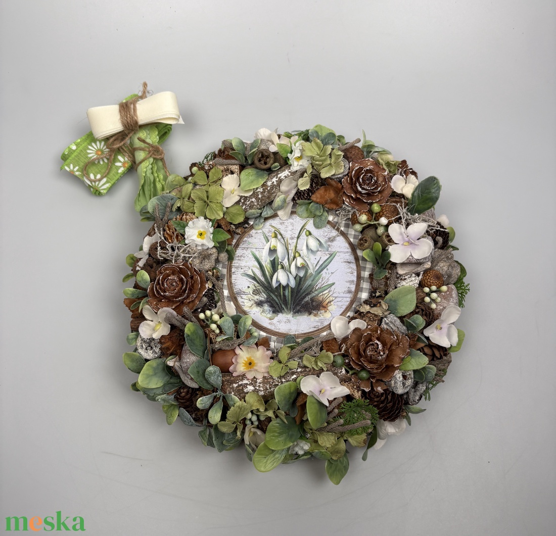 Hóvirágos virágözön második kiadás  - otthon & életmód - dekoráció - ajtó- és ablak dekoráció - ajtódísz & kopogtató - Meska.hu