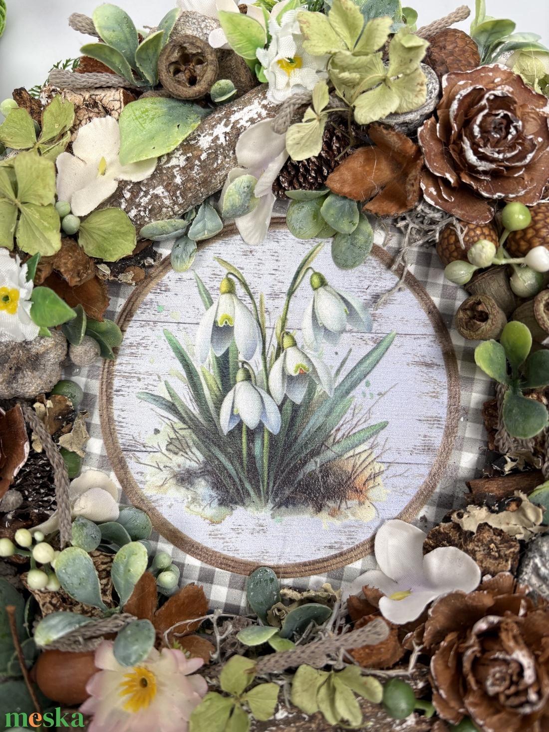 Hóvirágos virágözön második kiadás  - otthon & életmód - dekoráció - ajtó- és ablak dekoráció - ajtódísz & kopogtató - Meska.hu