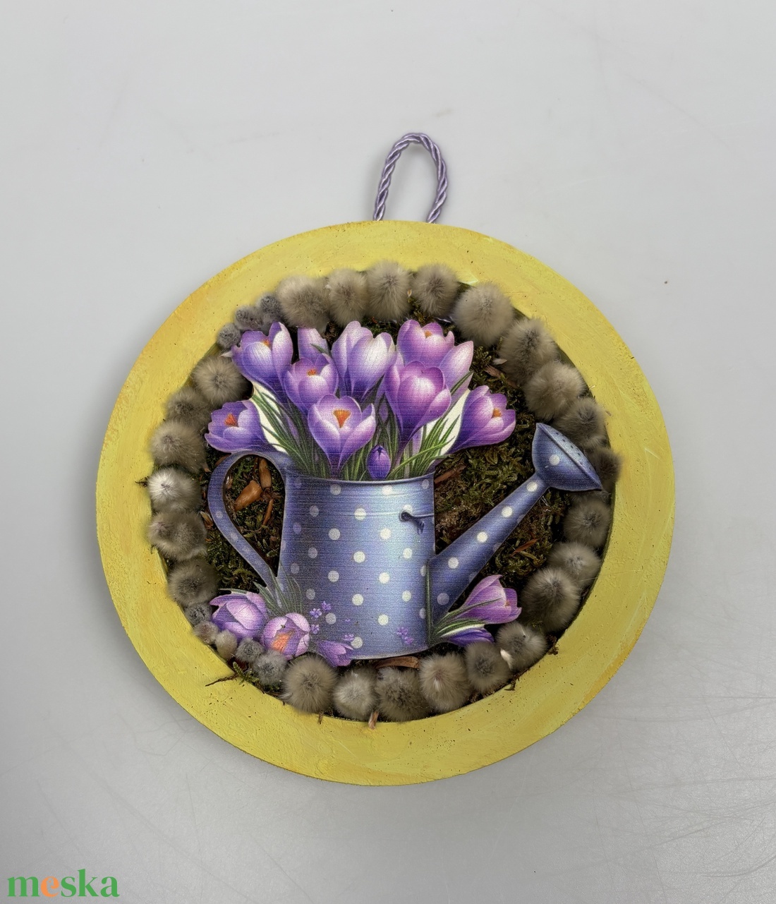 Krókuszözön - tavaszváró tartós falikép a Lógótálca Midi Kollekció tavaszi virágdísz kínálatából  - otthon & életmód - virágdekoráció - virágdíszek - fali virágdekoráció - Meska.hu