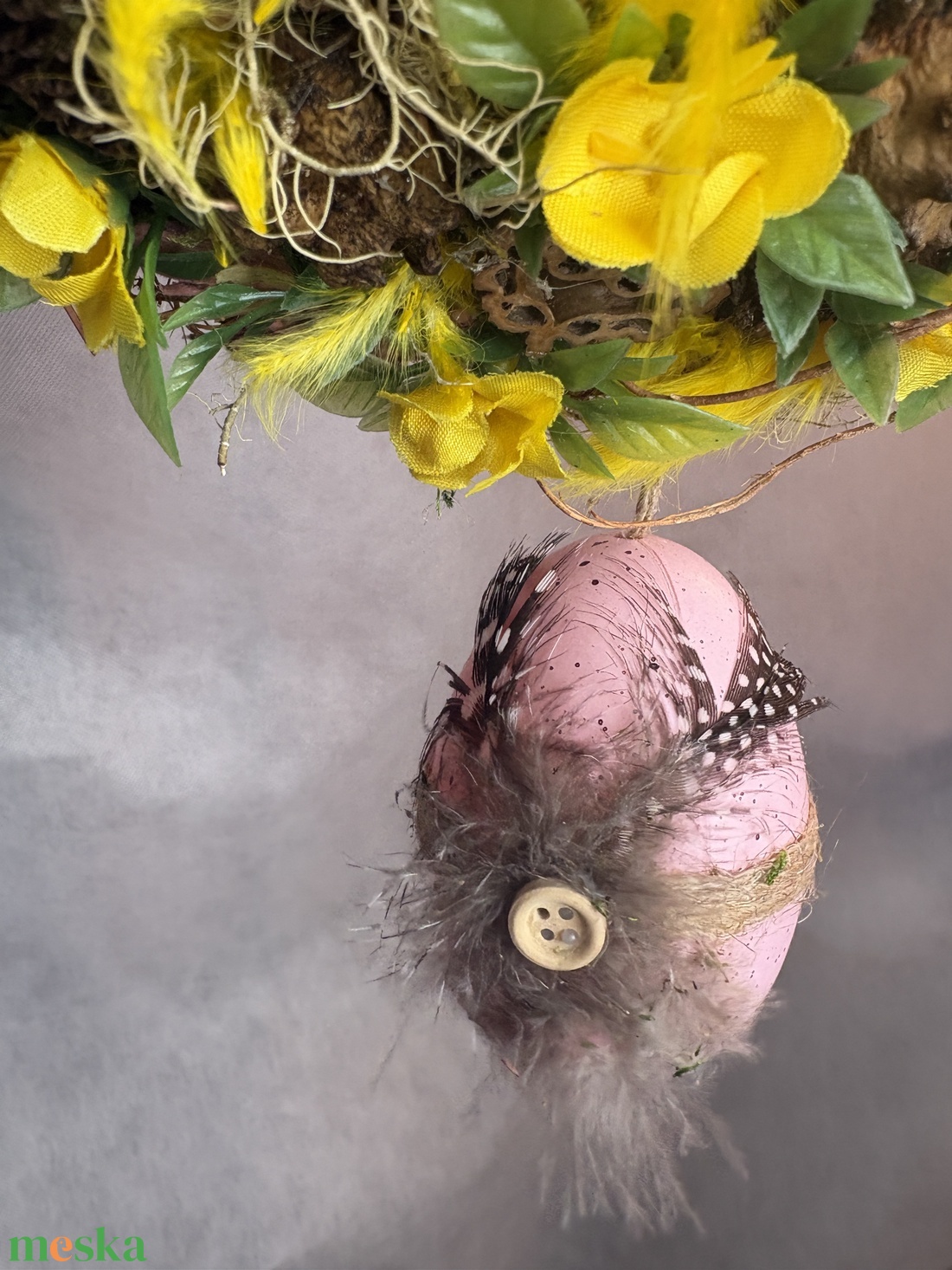 Tollaska - Tartós terméskopogtató mohakoszorún - otthon & életmód - dekoráció - ajtó- és ablak dekoráció - ajtódísz & kopogtató - Meska.hu