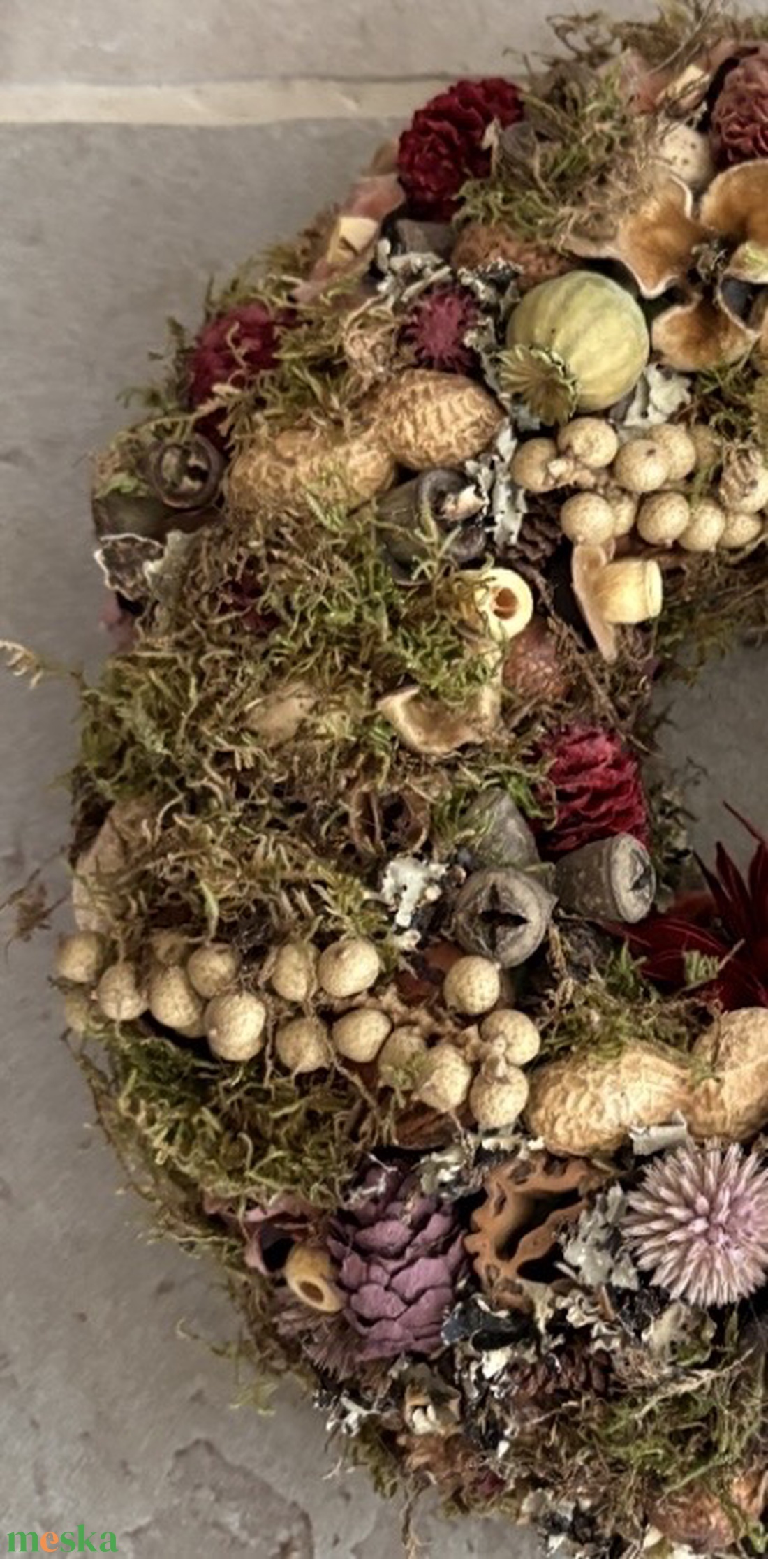 Tömör természet avagy Naturella - igen gazdagon díszített, többévszakos szalma terméskopogtató  - otthon & életmód - dekoráció - ajtó- és ablak dekoráció - ajtódísz & kopogtató - Meska.hu