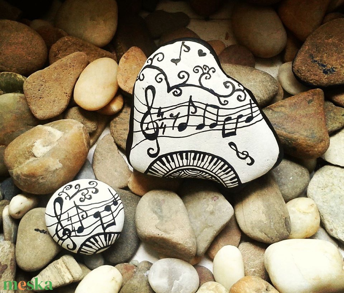 Festett kavics - otthon & életmód - dekoráció - asztal és polc dekoráció - kavics & kő - Meska.hu