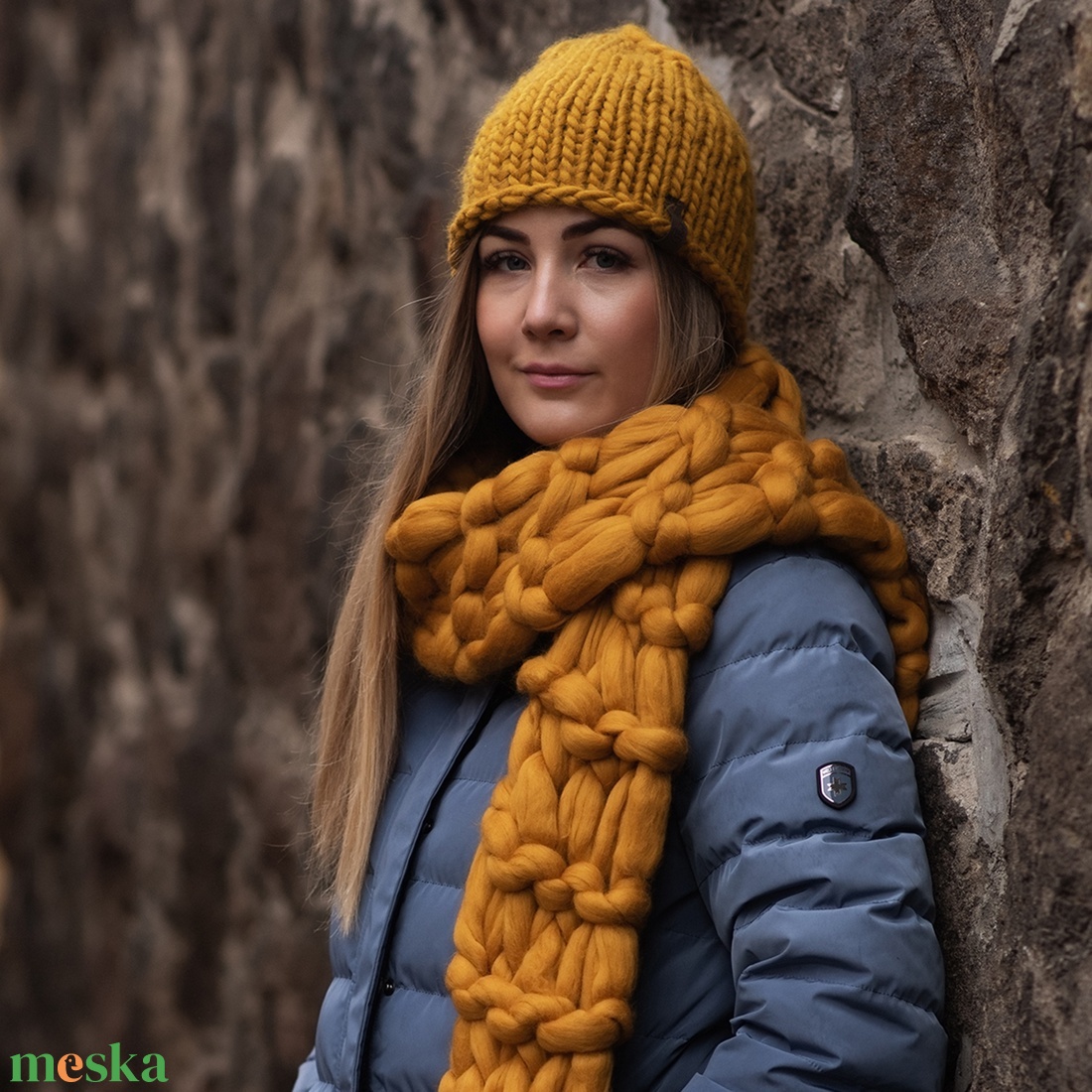 Mustár színű sapka extra vastag 100% gyapjú fonalból - ruha & divat - sál, sapka, kendő - sapka & sál szett - Meska.hu Mustár színű sapka extra vastag 100% gyapjú fonalból - ruha & divat - sál, sapka, kendő - sapka & sál szett - Meska.hu