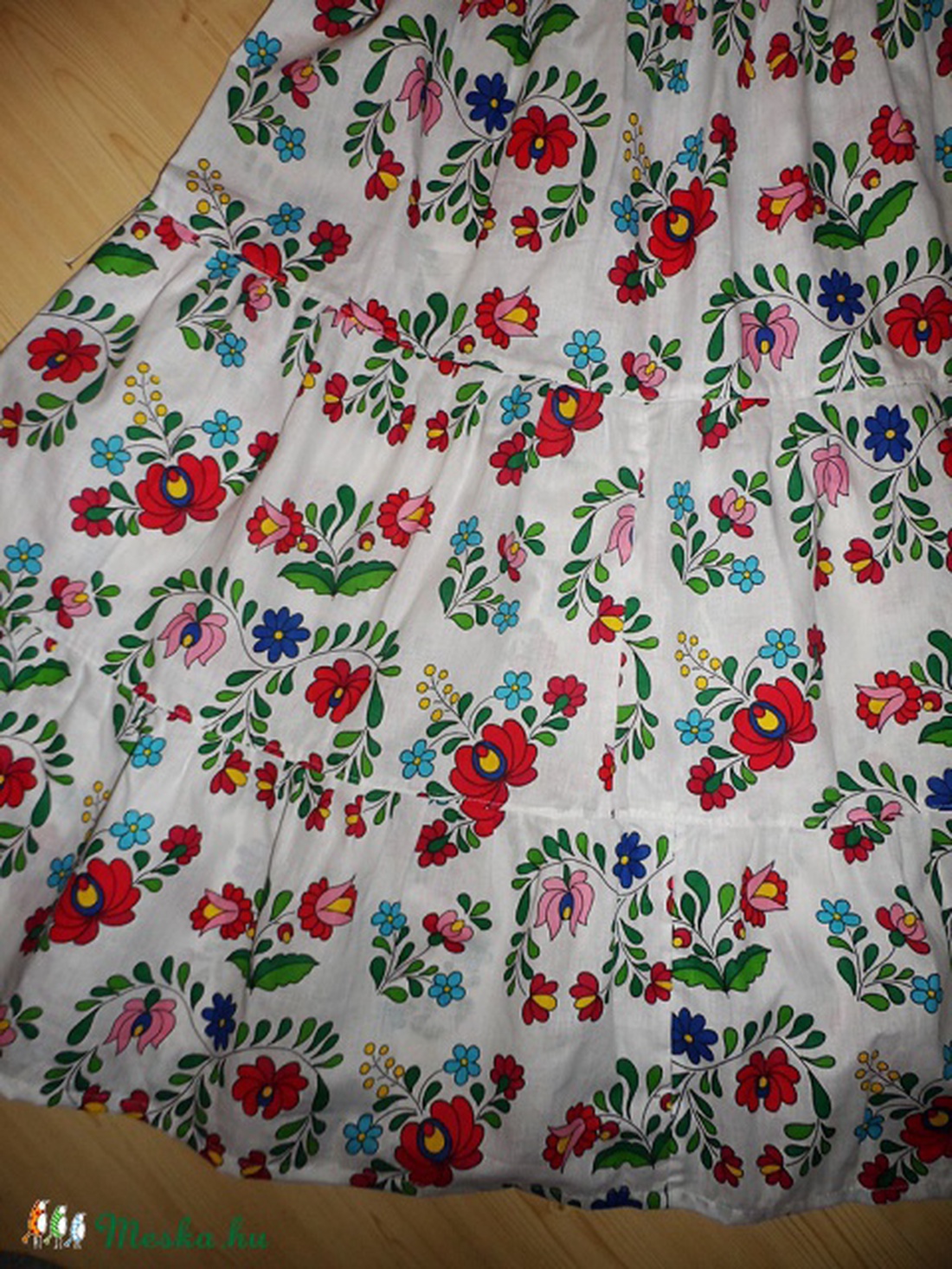 KALOCSAI MINTÁS fodros maxi szoknya s-m-l-xl -  - Meska.hu