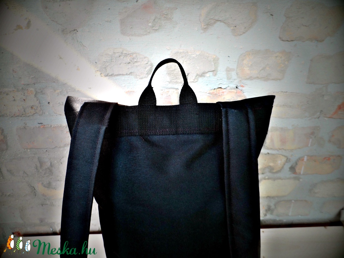 Unisex  vízálló fekete  roll up hátizsák biciklis zsák -  - Meska.hu