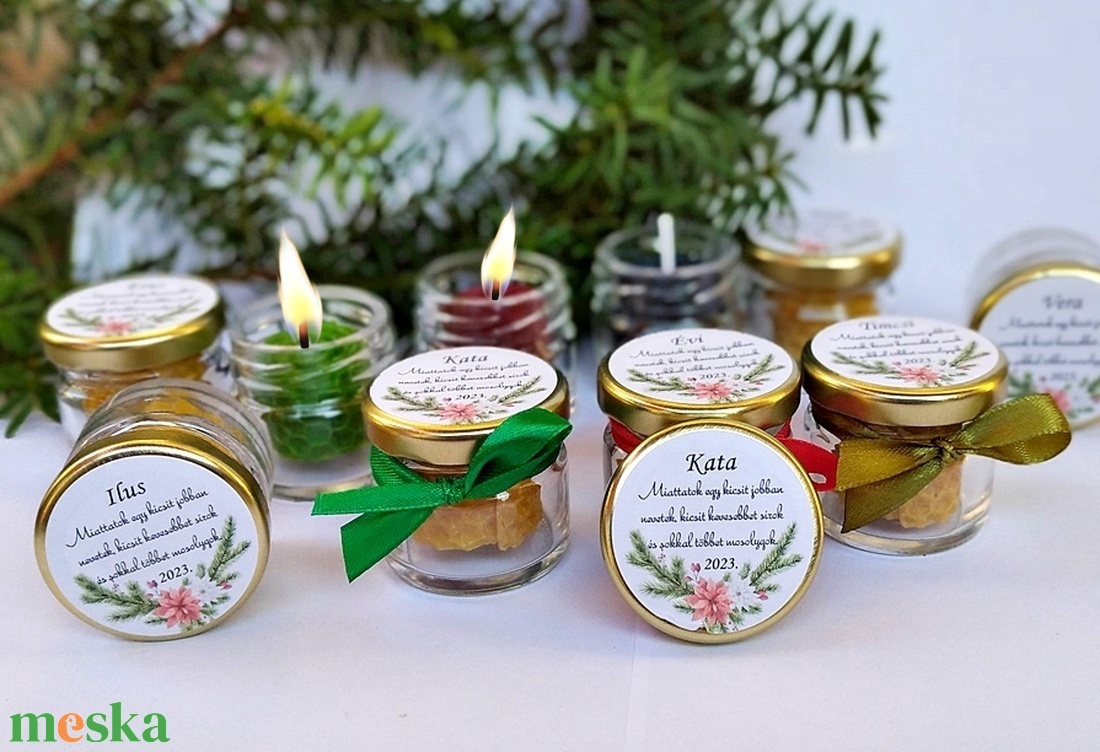 KARÁCSONYI  személyre szabható mécses az általad kért felirattal, céges ajándéknak is - karácsony - karácsonyi lakásdekoráció - karácsonyi illatgyertya, mécses - Meska.hu