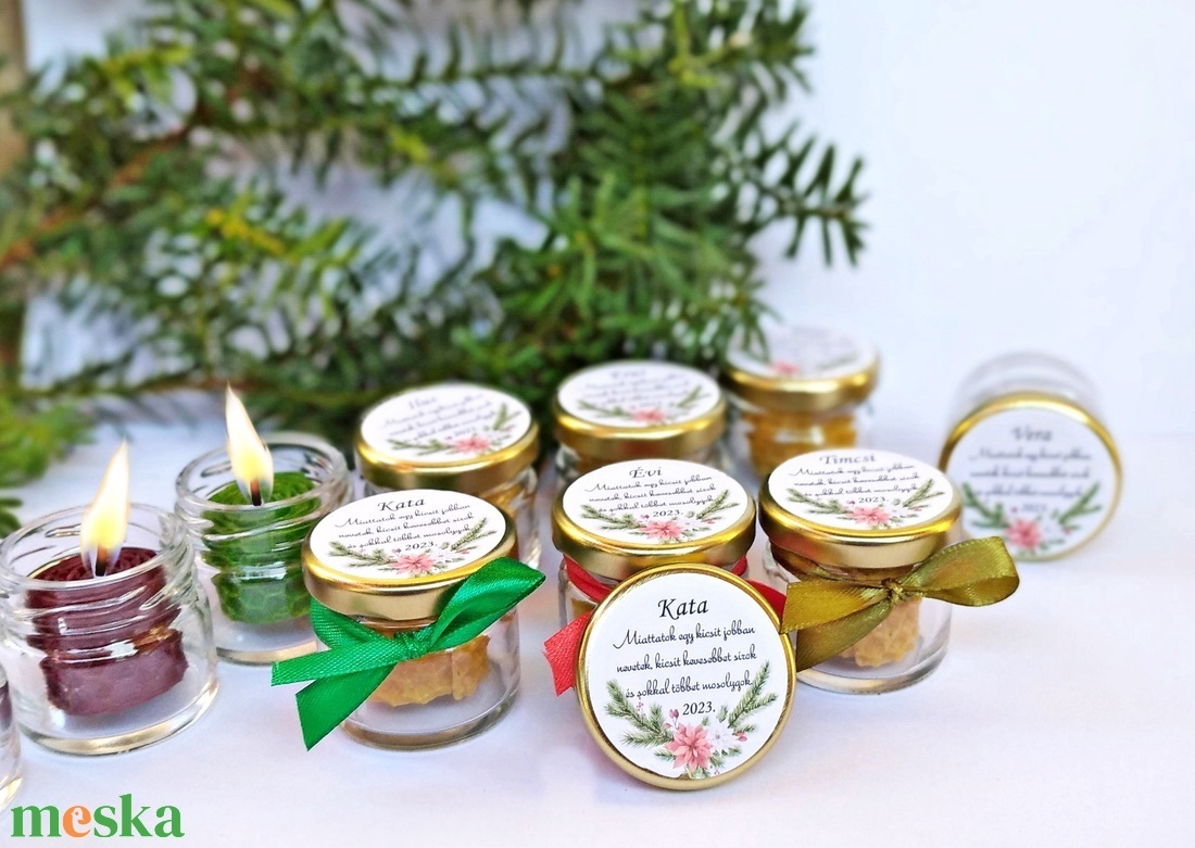 KARÁCSONYI  személyre szabható mécses az általad kért felirattal, céges ajándéknak is - karácsony - karácsonyi lakásdekoráció - karácsonyi illatgyertya, mécses - Meska.hu