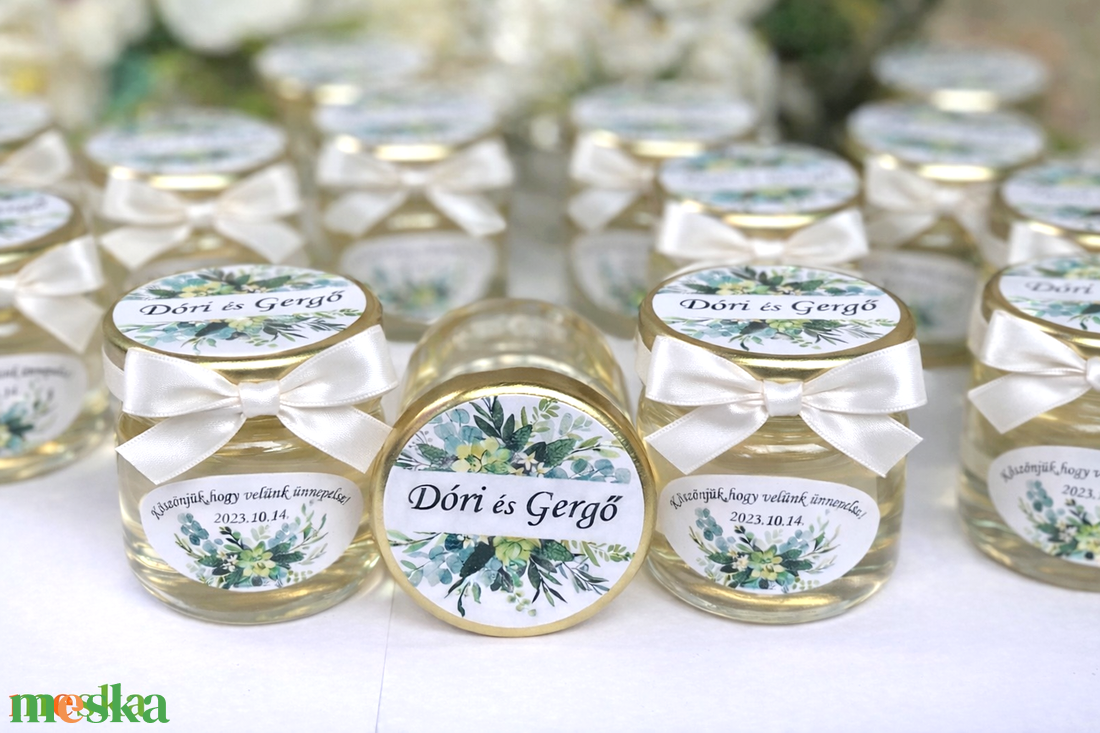 Álomszép Esküvői mézes köszönet ajándék, mézes köszönetajándék , mézes köszönő ajándék , - esküvő - emlék & ajándék - köszönőajándék - Meska.hu