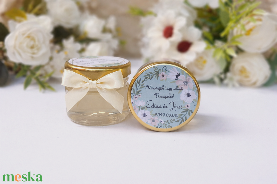 Esküvői mézes köszönet ajándék, mézes köszönetajándék, esküvői mézes köszönő  ajándék - esküvő - emlék & ajándék - köszönőajándék - Meska.hu