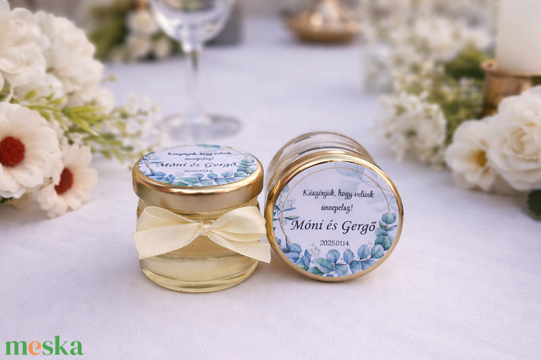Esküvői mézes köszönet ajándék, mézes köszönetajándék, esküvői mézes köszönő  ajándék - esküvő - emlék & ajándék - köszönőajándék - Meska.hu