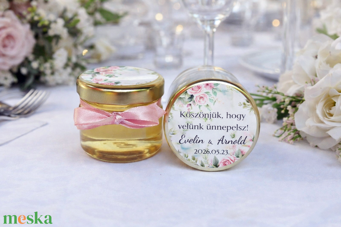 Esküvői mézes köszönet ajándék, mézes köszönetajándék, esküvői mézes köszönő  ajándék - esküvő - emlék & ajándék - köszönőajándék - Meska.hu