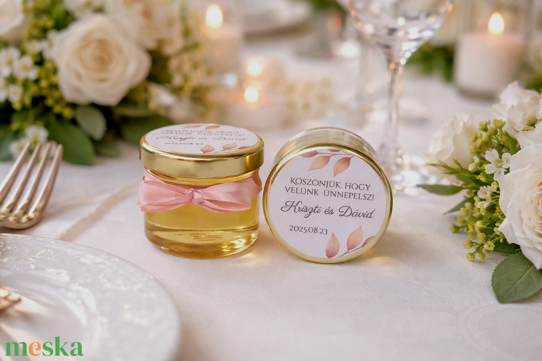 Esküvői mézes köszönet ajándék, mézes köszönetajándék, esküvői mézes köszönő  ajándék - esküvő - emlék & ajándék - köszönőajándék - Meska.hu