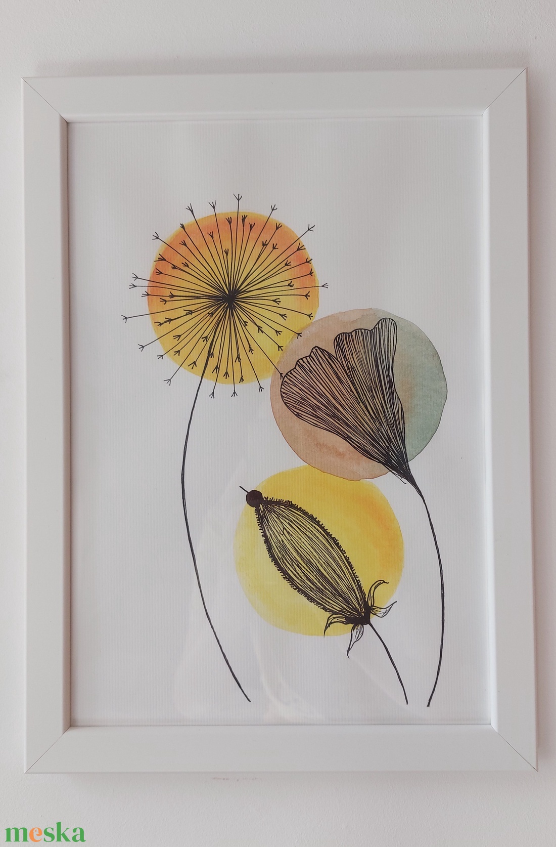 Virágok - művészet - festmény - festmény vegyes technika - Meska.hu