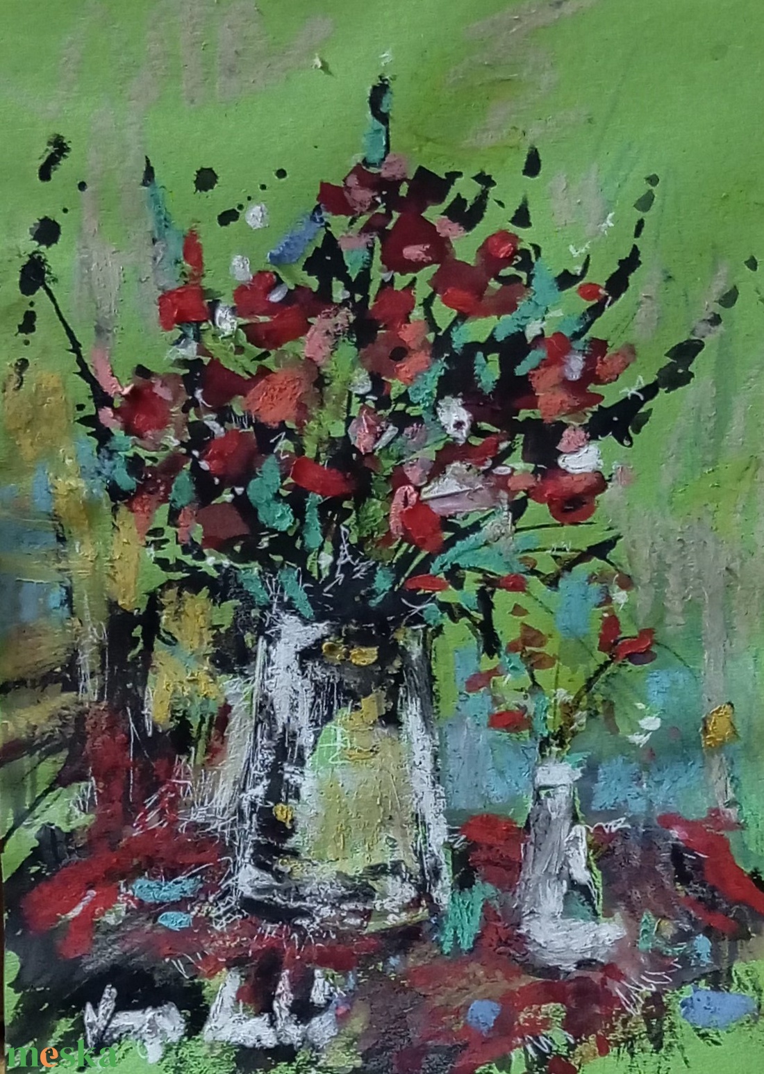 Mozgásban a csendélet. - művészet - festmény - festmény vegyes technika - Meska.hu