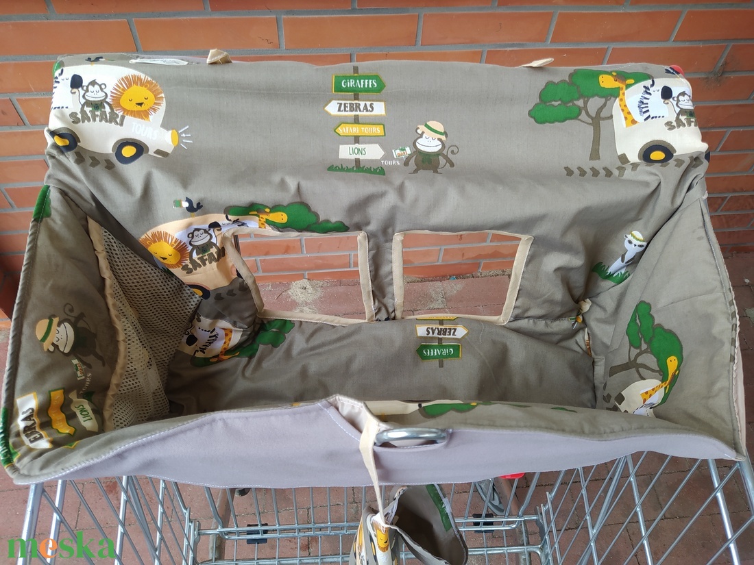 Bevásárlókocsi huzat  Szafari  félig bélelt ( szimpla béléssel)  - játék & sport - Meska.hu
