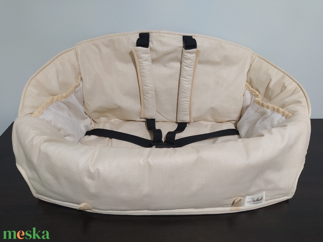 Bevásárlókocsi huzat ,teljesen bélelt, öt ponton záródó biztonsági övvel, ajándék tároló zsákkal - játék & sport - 3 éves kor alattiaknak - bevásárlókocsi huzat - Meska.hu