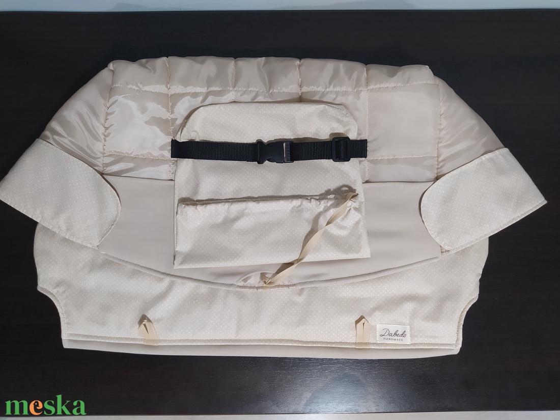 Bevásárlókocsi huzat ,teljesen bélelt, öt ponton záródó biztonsági övvel, ajándék tároló zsákkal - játék & sport - 3 éves kor alattiaknak - bevásárlókocsi huzat - Meska.hu