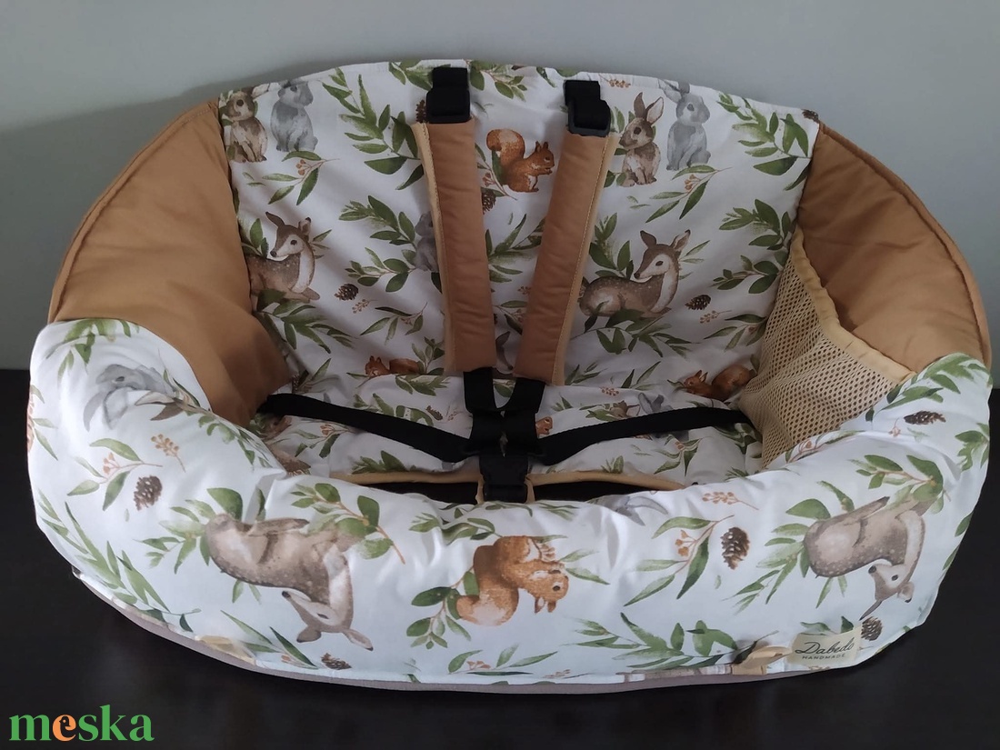 Bevásárlókocsi huzat ,teljesen bélelt, öt ponton záródó biztonsági övvel, ajándék tároló zsákkal - játék & sport - 3 éves kor alattiaknak - bevásárlókocsi huzat - Meska.hu