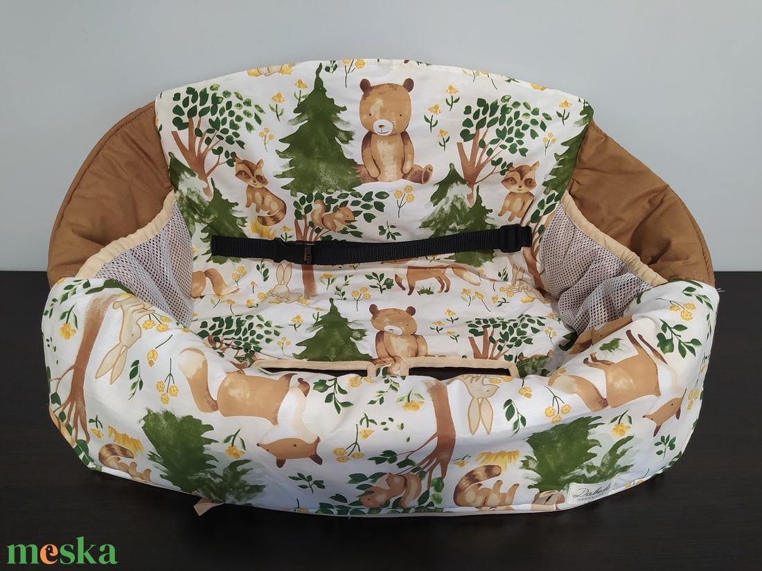 Bevásárlókocsi huzat ,teljesen bélelt, két ponton záródó biztonsági övvel, ajándék tároló zsákkal - játék & sport - 3 éves kor alattiaknak - bevásárlókocsi huzat - Meska.hu