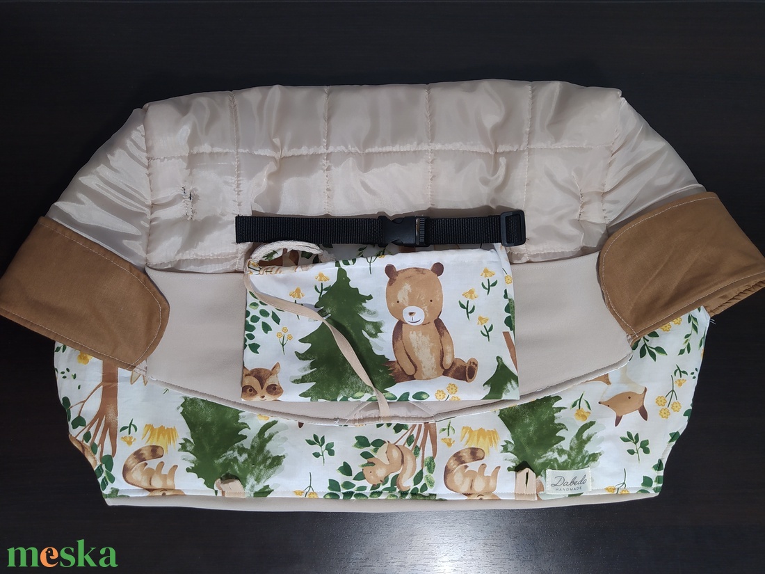 Bevásárlókocsi huzat ,teljesen bélelt, két ponton záródó biztonsági övvel, ajándék tároló zsákkal - játék & sport - 3 éves kor alattiaknak - bevásárlókocsi huzat - Meska.hu