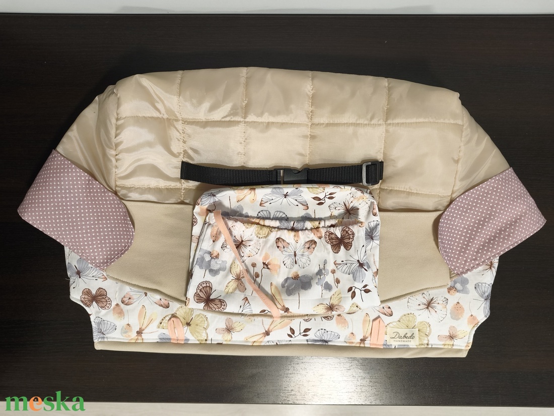 Bevásárlókocsi huzat ,teljesen bélelt, öt ponton záródó biztonsági övvel, ajándék tároló zsákkal - játék & sport - 3 éves kor alattiaknak - bevásárlókocsi huzat - Meska.hu