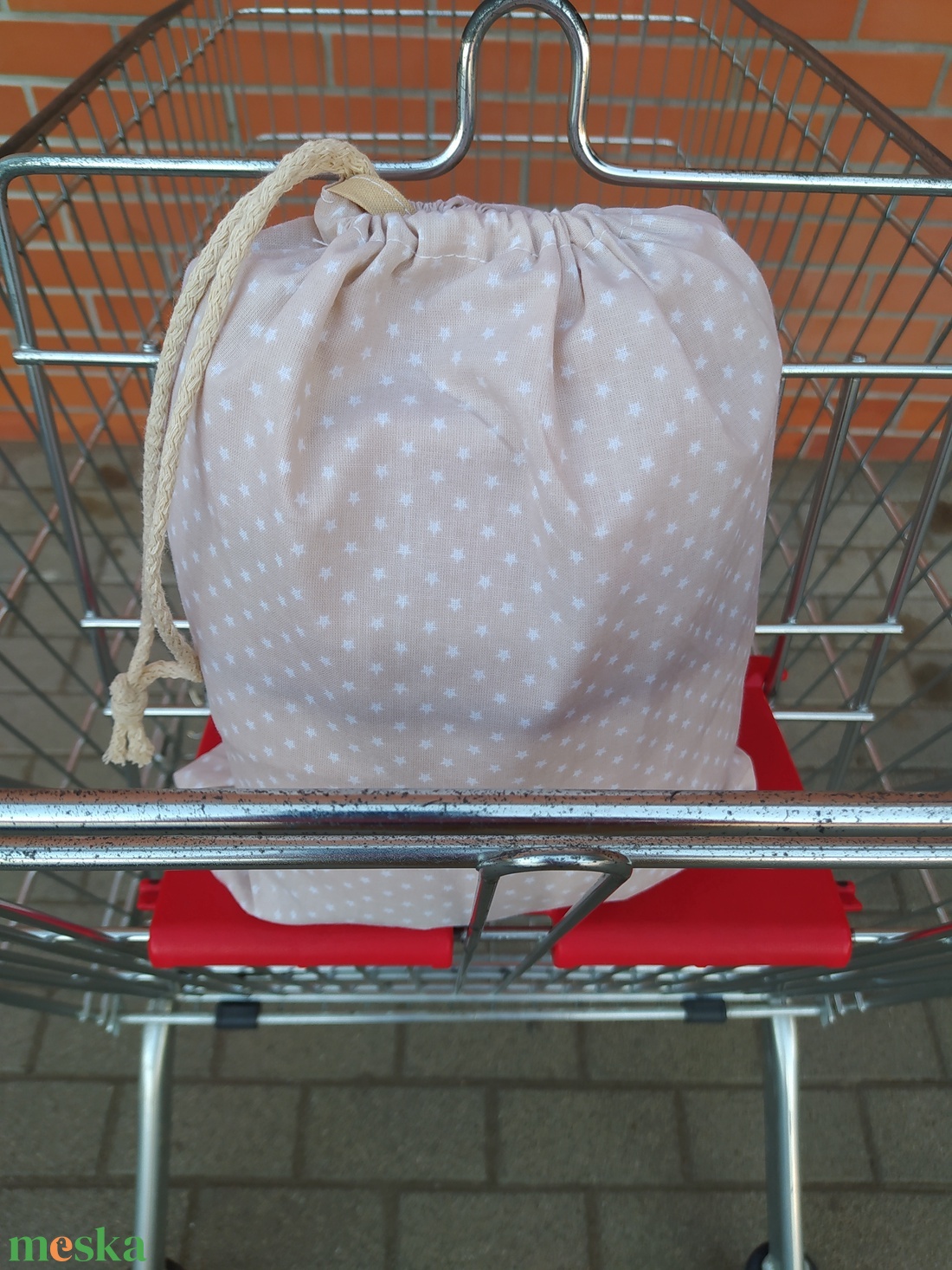 Bevásárlókocsi huzat félig bélelt,ajándék tárolózsákkal - játék & sport - 3 éves kor alattiaknak - bevásárlókocsi huzat - Meska.hu