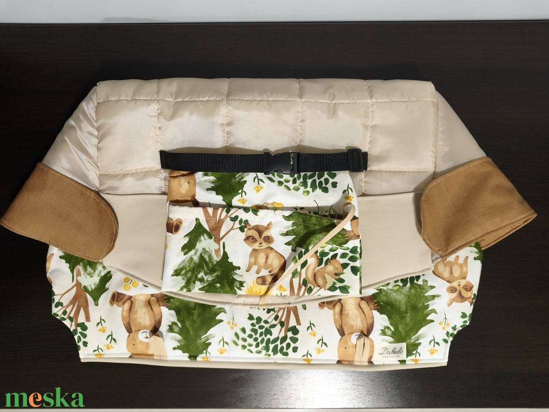 Bevásárlókocsi huzat ,teljesen bélelt, öt ponton záródó biztonsági övvel, ajándék tároló zsákkal - játék & sport - 3 éves kor alattiaknak - bevásárlókocsi huzat - Meska.hu