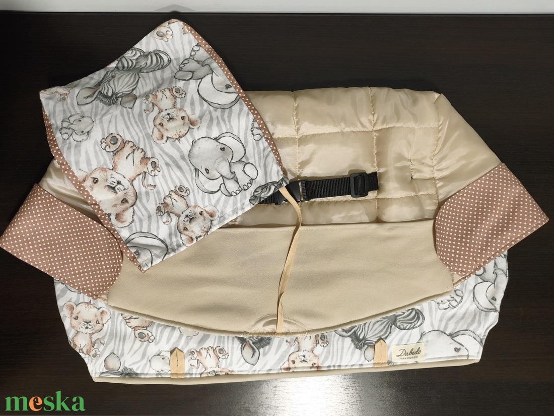 Bevásárlókocsi huzat, teljesen bélelt, két ponton záródó biztonsági övvel  - játék & sport - 3 éves kor alattiaknak - bevásárlókocsi huzat - Meska.hu