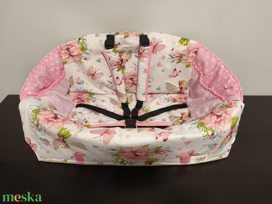 Bevásárlókocsi huzat teljesen bélelt, öt ponton záródó biztonsági övvel - baba - mama - utazási kellékek - bevásárlókocsi huzat - Meska.hu