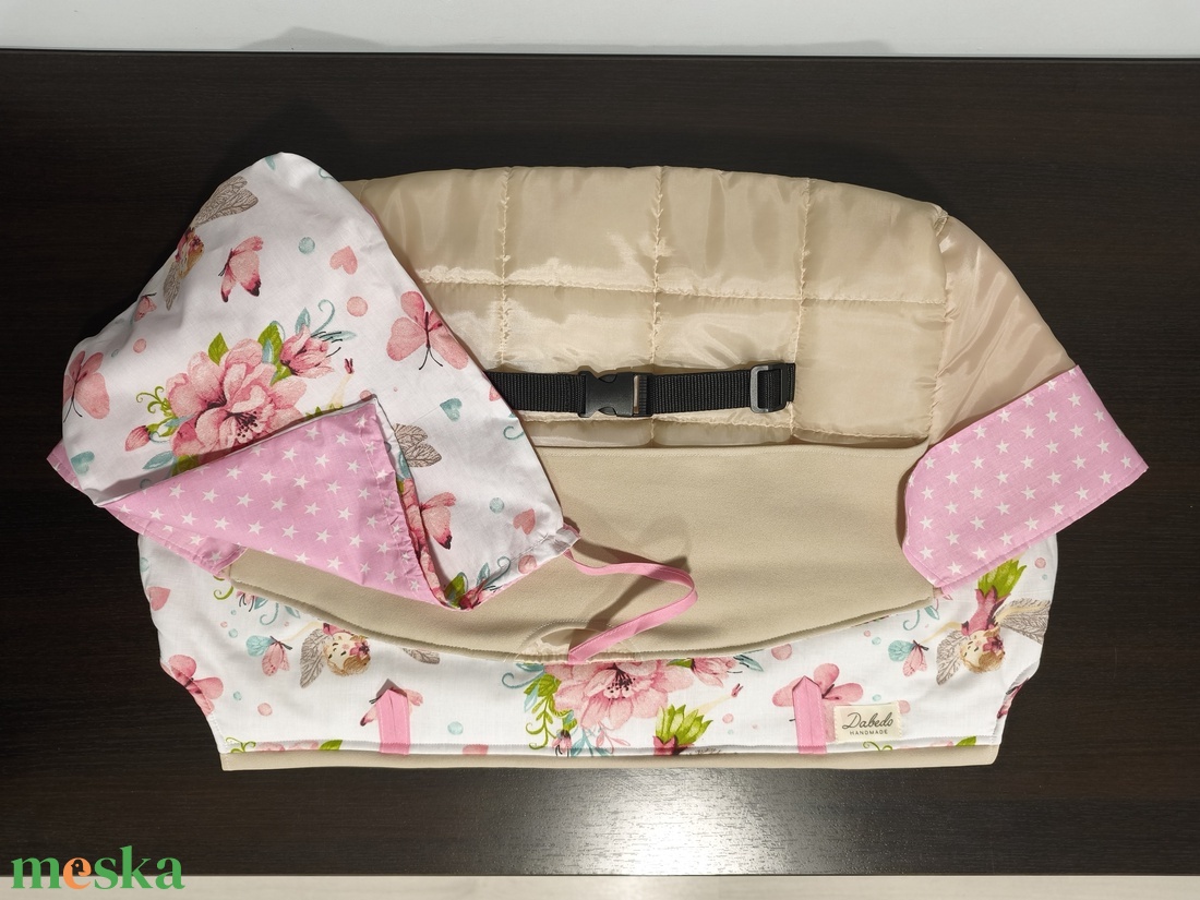 Bevásárlókocsi huzat teljesen bélelt, öt ponton záródó biztonsági övvel - baba - mama - utazási kellékek - bevásárlókocsi huzat - Meska.hu