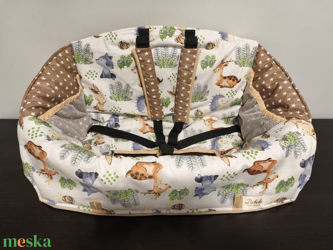 Bevásárlókocsi huzat, teljesen bélelt öt ponton záródó biztonsági övvel , ajándék tároló zsákkal. - baba - mama - utazási kellékek - bevásárlókocsi huzat - Meska.hu