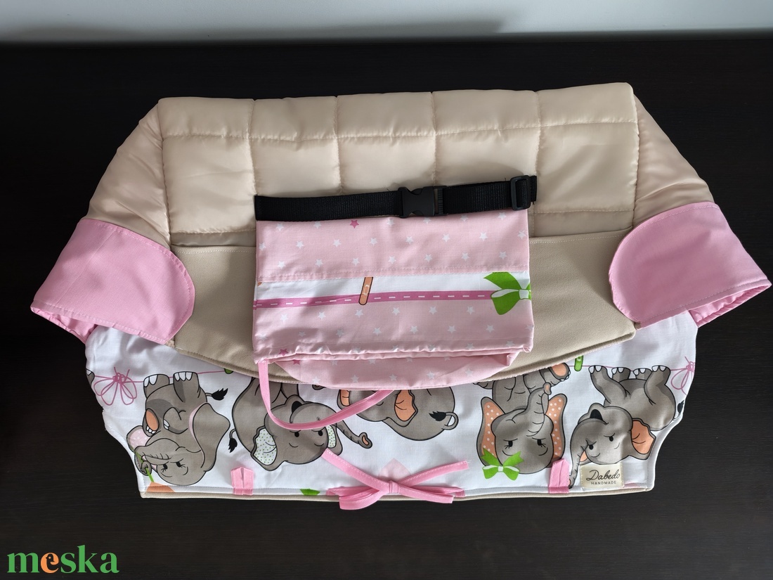 Bevásárlókocsi huzat, teljesen bélelt, tárolózsákkal - baba - mama - utazási kellékek - bevásárlókocsi huzat - Meska.hu