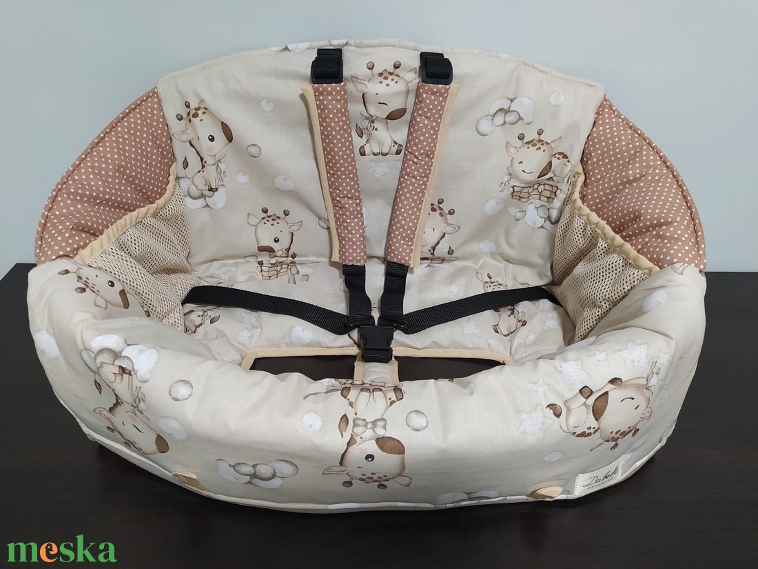 Bevásárlókocsi huzat, teljesen bélelt öt ponton záródó biztonsági övvel  - baba - mama - utazási kellékek - bevásárlókocsi huzat - Meska.hu