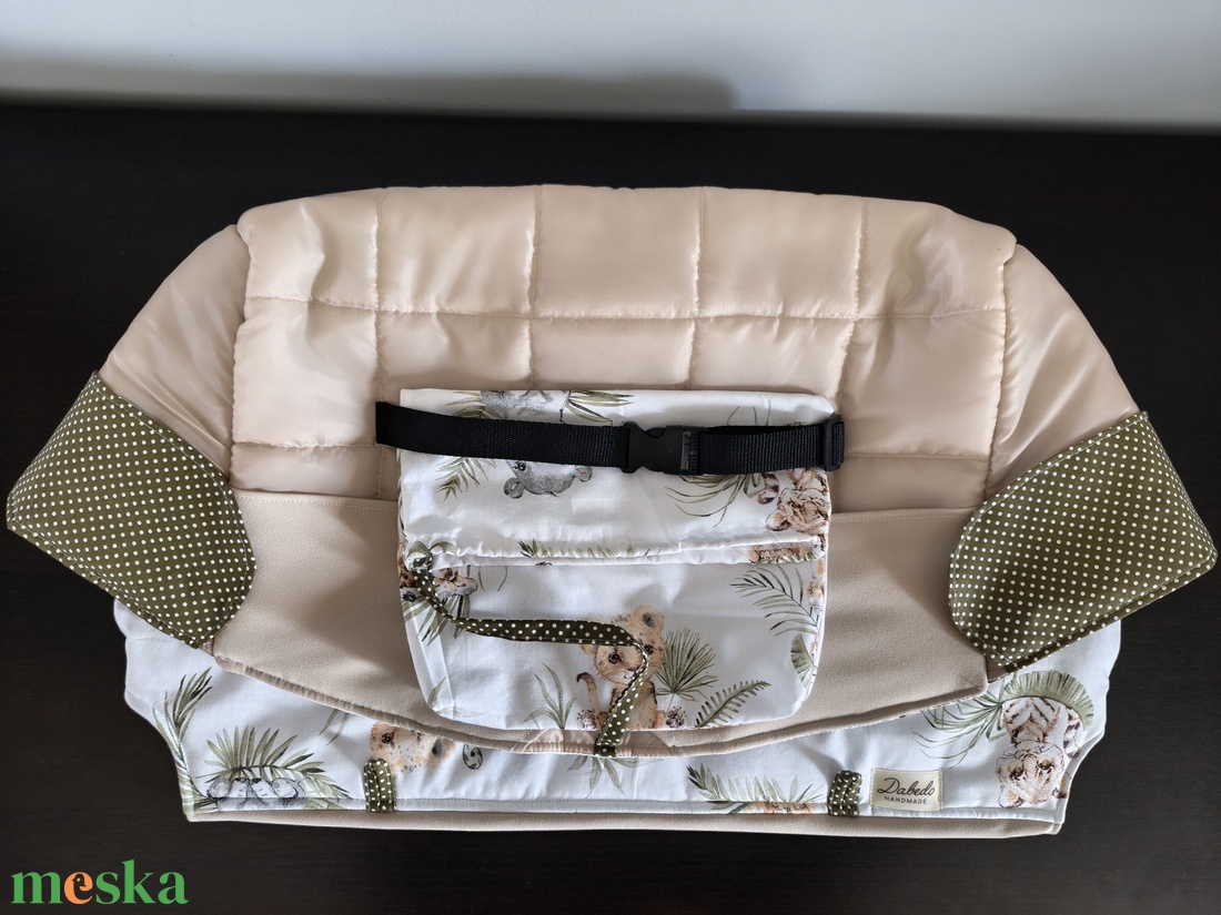 Bevásárlókocsi huzat ,teljesen bélelt, öt ponton záródó biztonsági övvel, ajándék tároló zsákkal - baba - mama - utazási kellékek - bevásárlókocsi huzat - Meska.hu