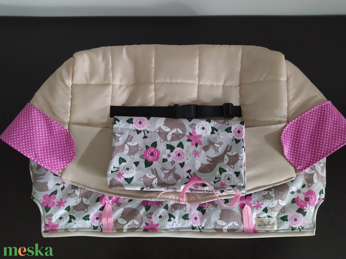 Bevásárlókocsi huzat ,teljesen bélelt, öt ponton záródó biztonsági övvel, ajándék tároló zsákkal - baba - mama - utazási kellékek - bevásárlókocsi huzat - Meska.hu