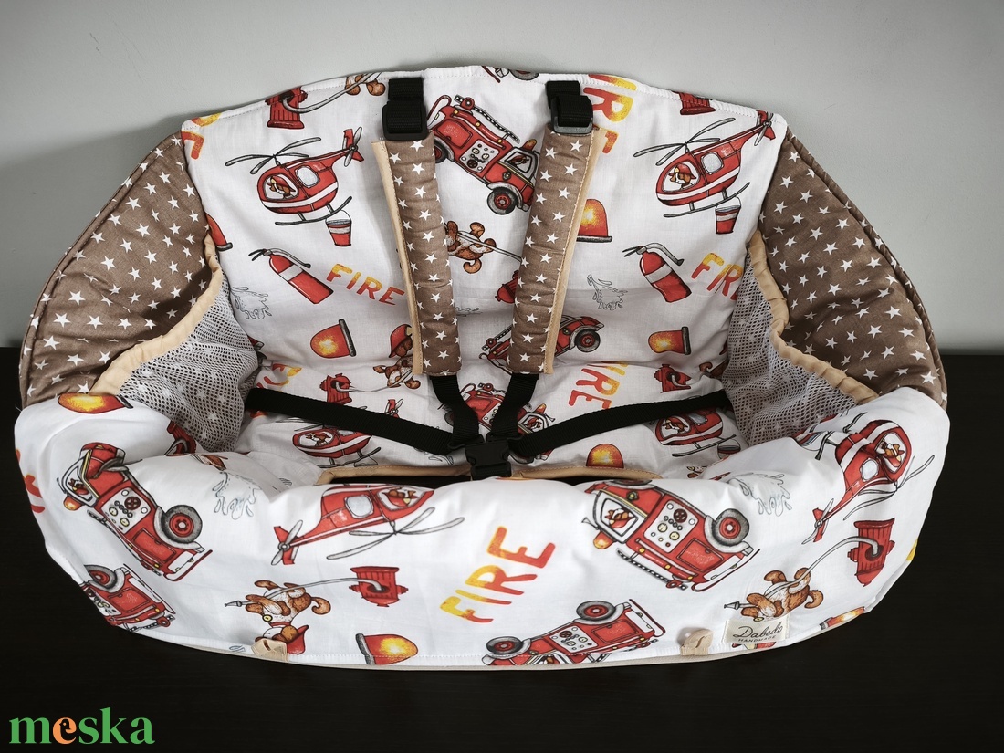 Bevásárlókocsi huzat ,teljesen bélelt, öt ponton záródó biztonsági övvel, ajándék tároló zsákkal - baba - mama - utazási kellékek - bevásárlókocsi huzat - Meska.hu