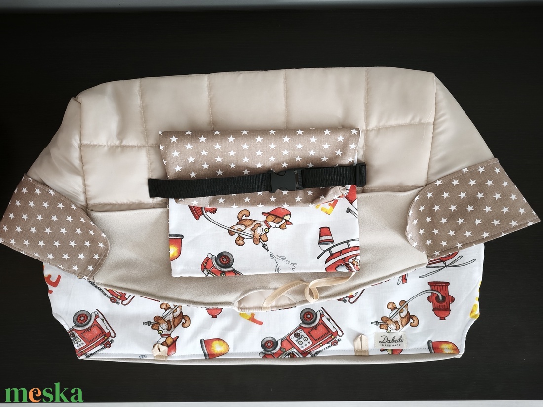 Bevásárlókocsi huzat ,teljesen bélelt, öt ponton záródó biztonsági övvel, ajándék tároló zsákkal - baba - mama - utazási kellékek - bevásárlókocsi huzat - Meska.hu