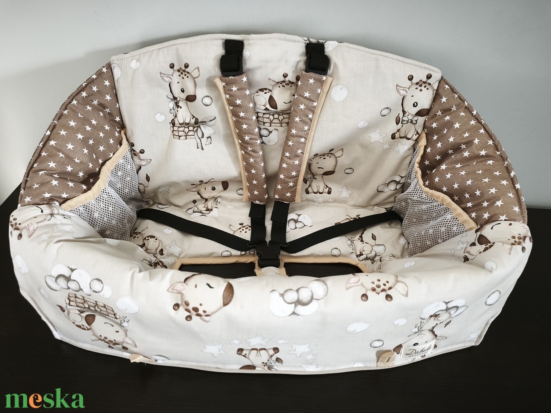 Bevásárlókocsi huzat ,teljesen bélelt, öt ponton záródó biztonsági övvel, ajándék tároló zsákkal - baba - mama - utazási kellékek - bevásárlókocsi huzat - Meska.hu