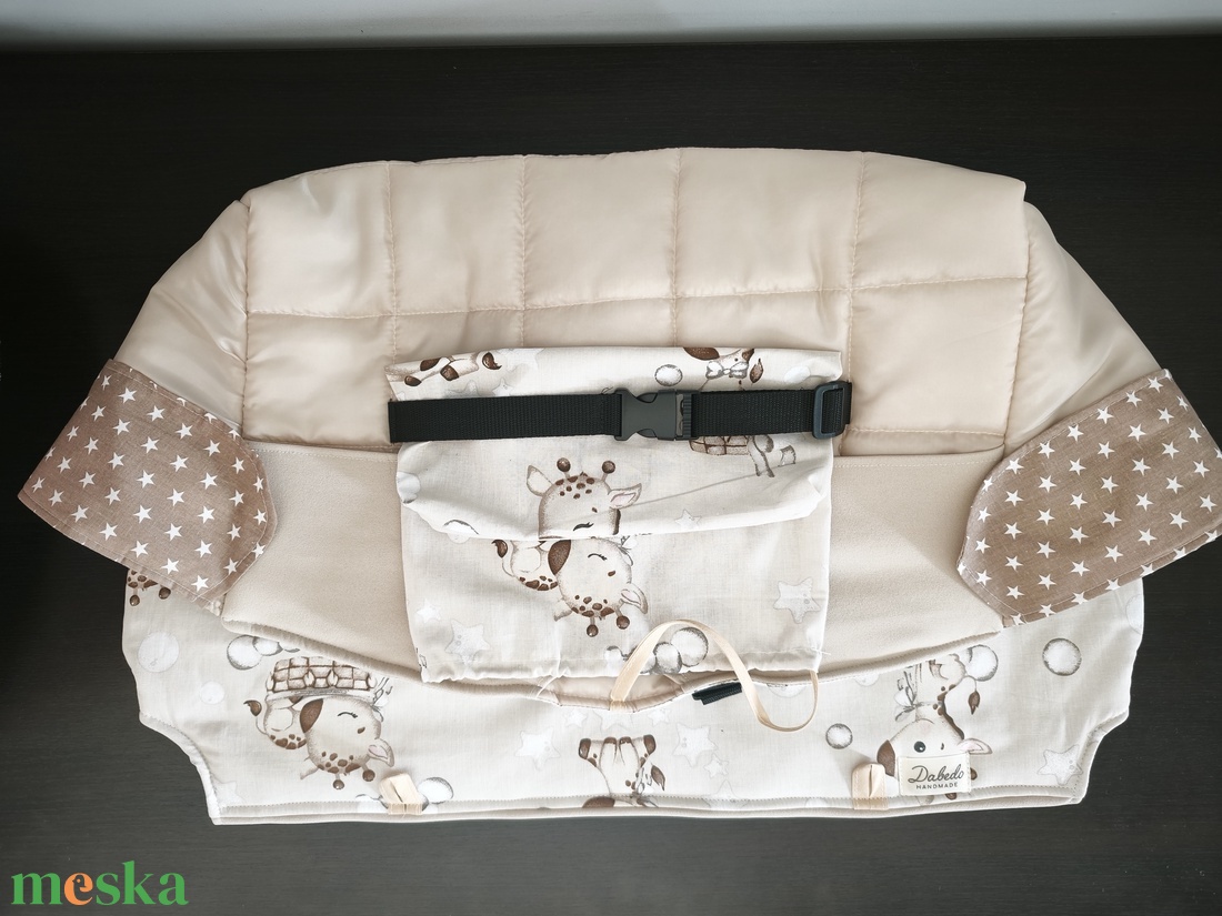 Bevásárlókocsi huzat ,teljesen bélelt, öt ponton záródó biztonsági övvel, ajándék tároló zsákkal - baba - mama - utazási kellékek - bevásárlókocsi huzat - Meska.hu