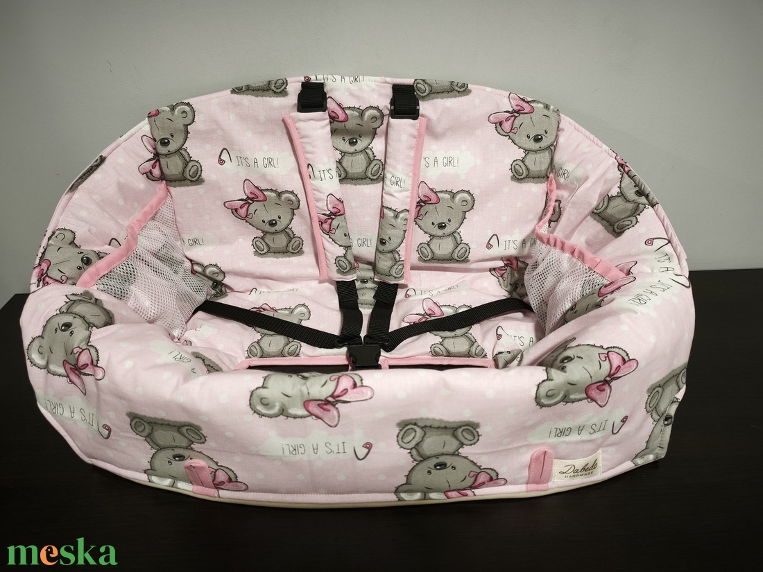 Bevásárlókocsi huzat ,teljesen bélelt, öt ponton záródó biztonsági övvel, ajándék tároló zsákkal - baba - mama - utazási kellékek - bevásárlókocsi huzat - Meska.hu