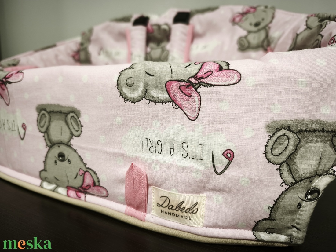 Bevásárlókocsi huzat ,teljesen bélelt, öt ponton záródó biztonsági övvel, ajándék tároló zsákkal - baba - mama - utazási kellékek - bevásárlókocsi huzat - Meska.hu