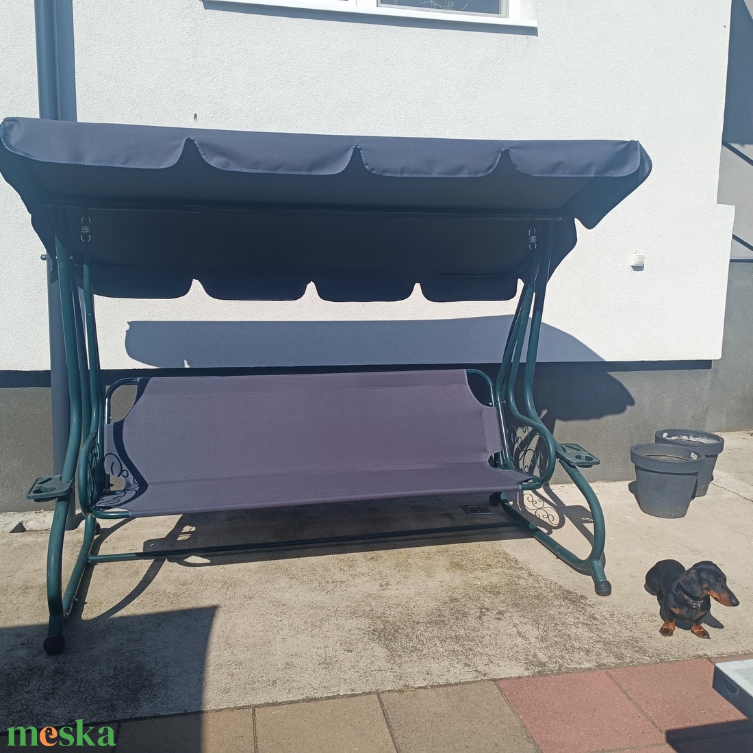 Hintaágy huzat csere ( szivacs nélküli) árnyékolóval együtt - otthon & életmód - ház & kert - kerti bútor - Meska.hu