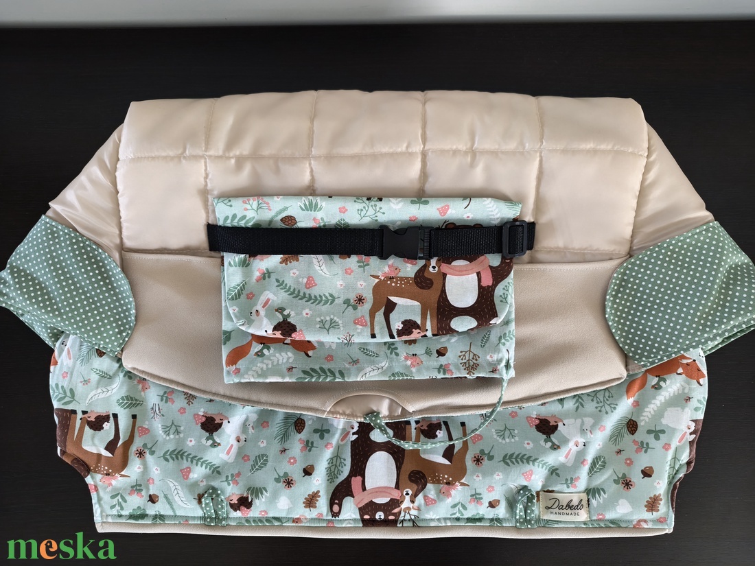 Bevásárlókocsi huzat teljesen bélelt, öt ponton záródó biztonsági övvel - baba - mama - utazási kellékek - bevásárlókocsi huzat - Meska.hu