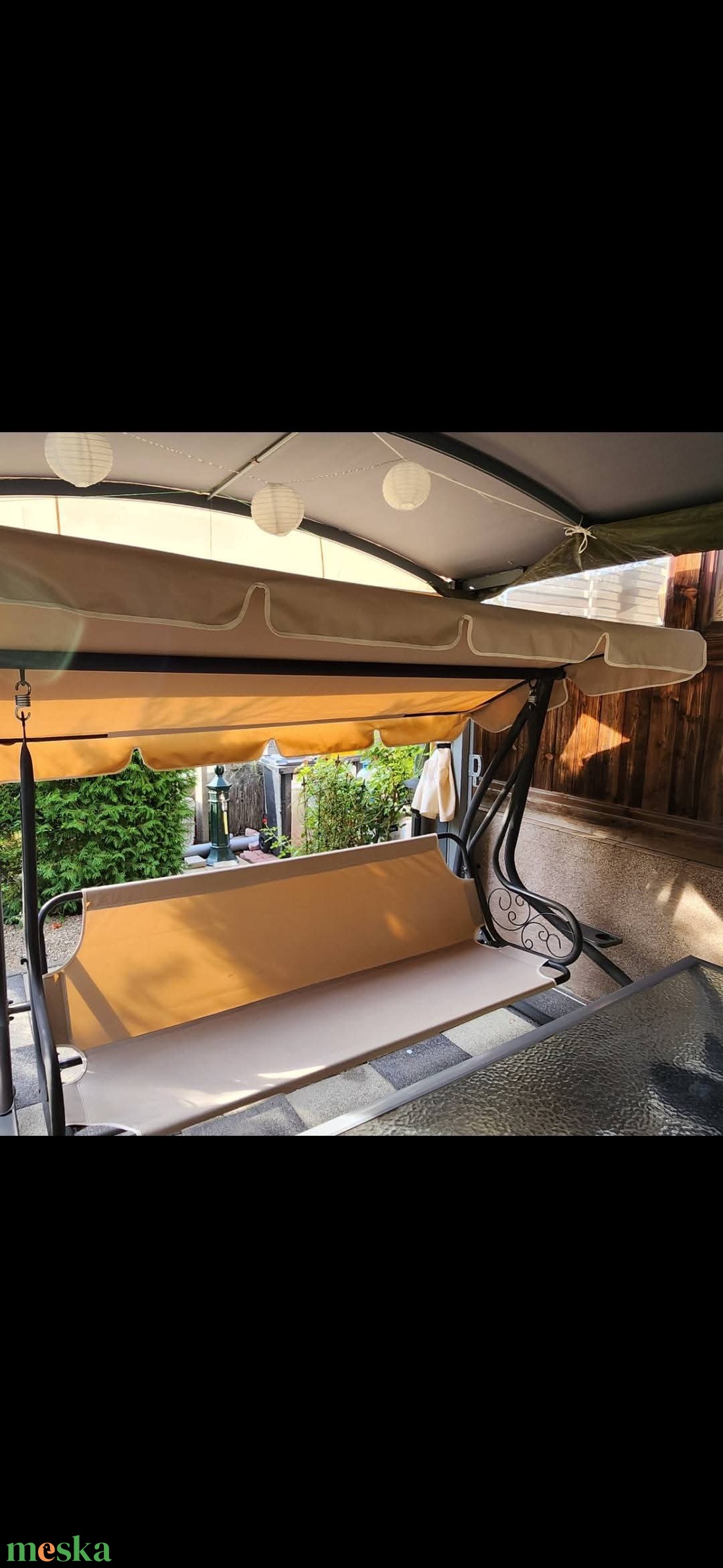 Hintaágy huzat csere ( szivacs nélküli) árnyékolóval együtt - otthon & életmód - ház & kert - kerti bútor - Meska.hu