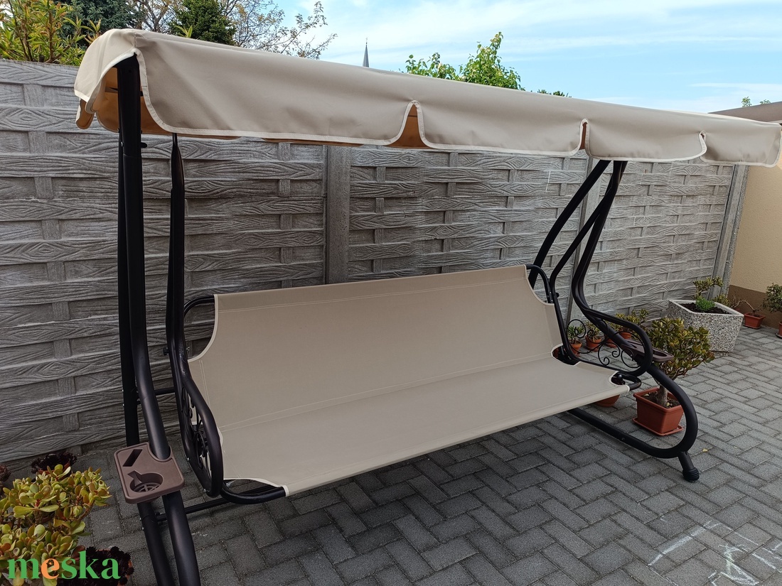 Hintaágy huzat szettben, ülőrész árnyékolóval - otthon & életmód - ház & kert - kerti bútor - Meska.hu